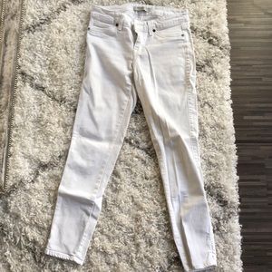 Rich and Skinny white jeans cropped